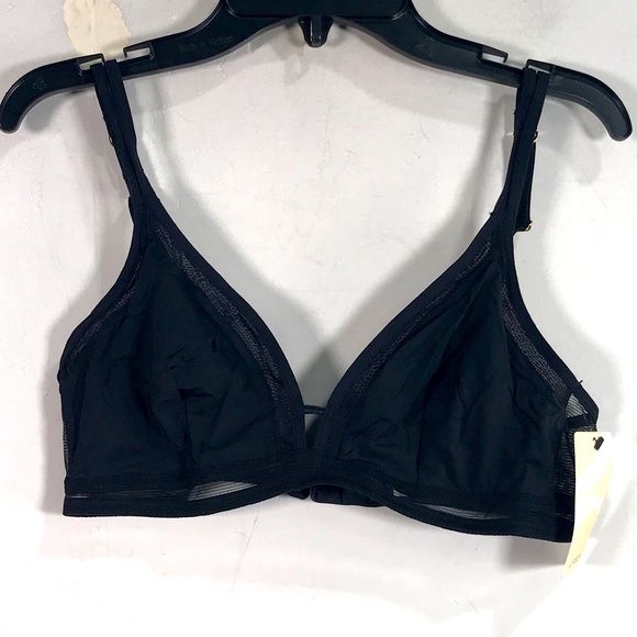 Lively Other - Lively  Mesh Trim Bralette, Size M - Jet Black Women's